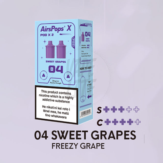 AirScream AirsPops X Pre-Filled Pod Twin Pack - No.4 Sweet Grapes
