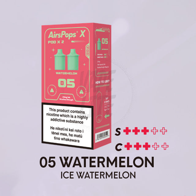 AirScream AirsPops X Pre-Filled Pod Twin Pack - No.5 Watermelon