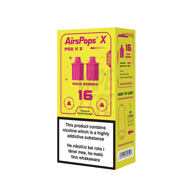 AirScream AirsPops X Pre-Filled Pod Twin Pack - No.16 Sour Berries