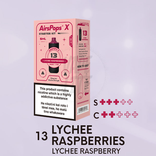 AirScream AirsPops X Starter Kit - No.13 Lychee Raspberries