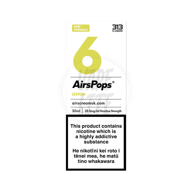 AirScream AirsPops 313 E-Liquid 30ml - No.6 Lemon (Zesty Lemon) 28.5mg/ml