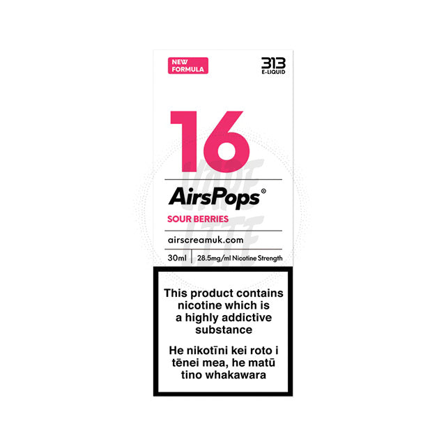 AirScream AirsPops 313 E-Liquid 30ml - No.16 Sour Berries (Pink Crystal) 28.5mg/ml