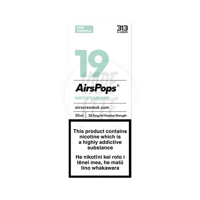 AirScream AirsPops 313 E-Liquid 30ml - No.19 Mint Spearmint (Polar Mint) 28.5mg/ml