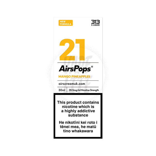 AirScream AirsPops 313 E-Liquid 30ml - No.21 Mango Pineapple 28.5mg/ml