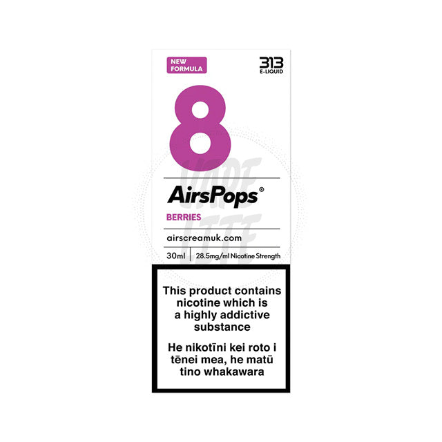 AirScream AirsPops 313 E-Liquid 30ml - No.8 Berries (Berry Fusion) 28.5mg/ml