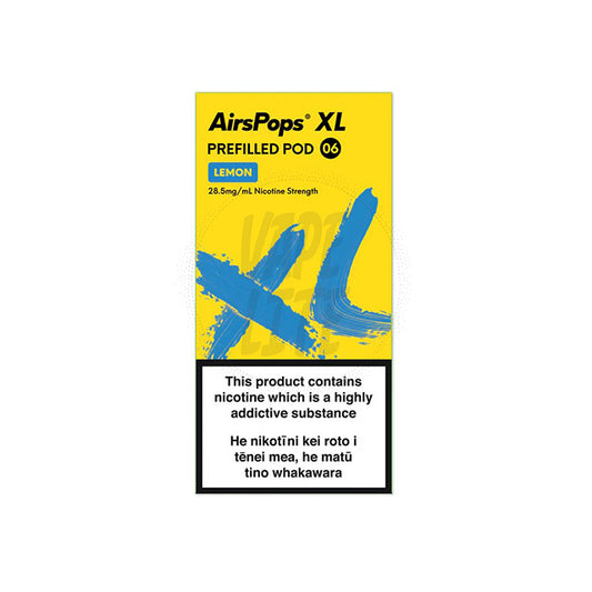 AirScream AirsPops XL Pod - No.6 Lemon (Zesty Lemon) 28.5mg/ml 10ml