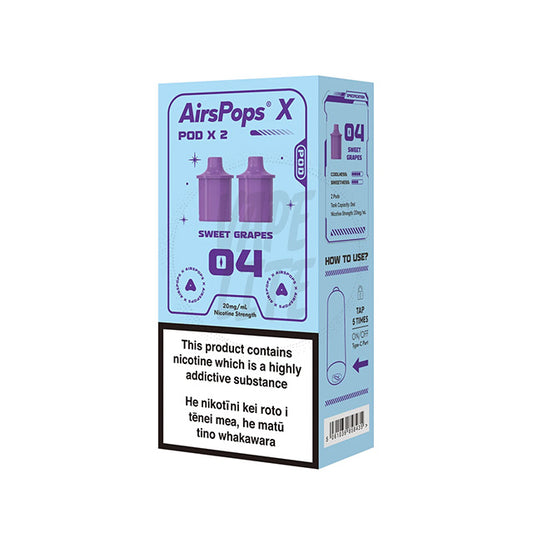AirScream AirsPops X Pre-Filled Pod Twin Pack - No.4 Sweet Grapes
