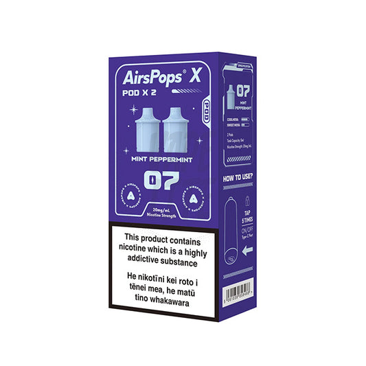 AirScream AirsPops X Pre-Filled Pod Twin Pack - No.7 Mint Peppermint