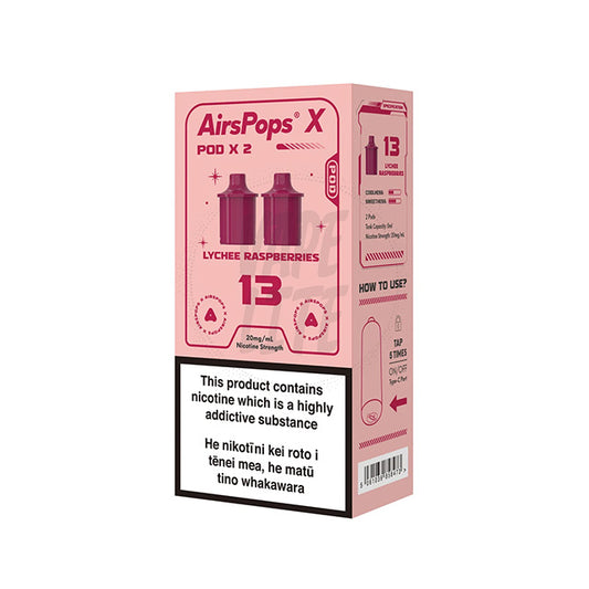 AirScream AirsPops X Pre-Filled Pod Twin Pack - No.13 Lychee Raspberries
