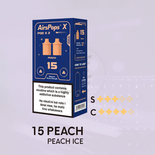 AirScream AirsPops X Pre-Filled Pod Twin Pack - No.15 Peach