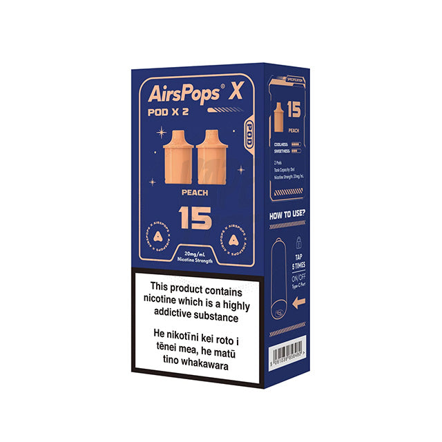 AirScream AirsPops X Pre-Filled Pod Twin Pack - No.15 Peach