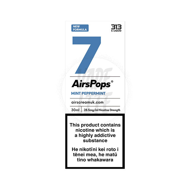 AirScream AirsPops 313 E-Liquid 30ml - No.7 Mint Peppermint (South Pole) 28.5mg/ml