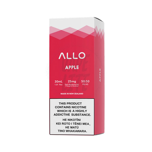 packaging of allo apple e-liquid
