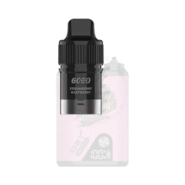 IGET Bar Plus Pre-filled Pod - Strawberry Raspberry 6000 Puffs 20mg/ml