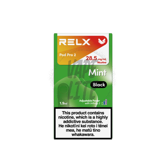 RELX Infinity2 Pod - Black Mint 28.5mg/ml